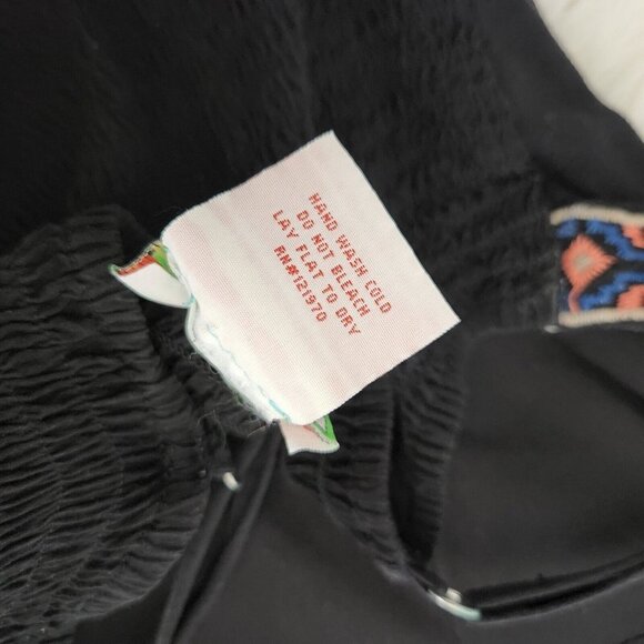 Flying Tomato Maxi Dress Spaghetti Strap Embroidery Black White‎ Size XS - Picture 7 of 11